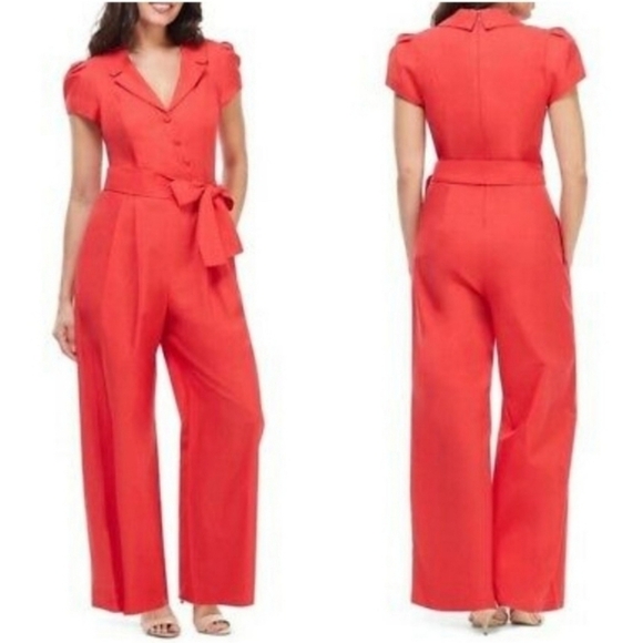 GAL Meets Glam Camille Red Jumpsuit - Picture 1 of 17
